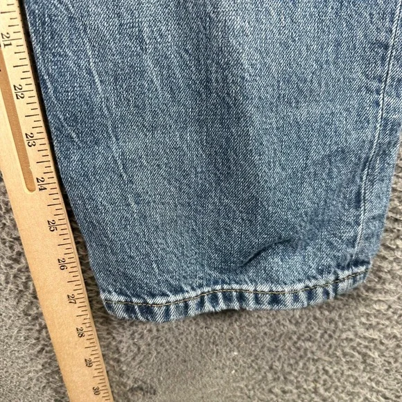 Lucky Brand Jeans Womens 8 Blue Cotton Denim Boyfriend Relaxed Faded Workwear - Picture 10 of 12